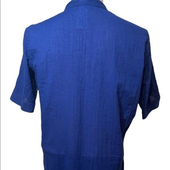 Lauren Ralph Lauren dress woman’s cotton Blue casual VNeck size XSmall - Picture 10 of 15